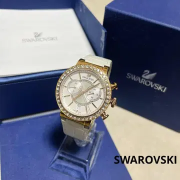 SWAROVSKI 스와로브스키 손목시계 핑크 골드 크로노그래프