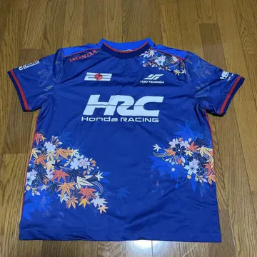 카쿠다 유키 혼다 RACING 콜라보 티셔츠 네이비