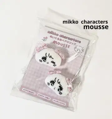 mikko characters 봉제 인형 헤어 클립 무스