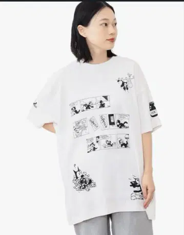 빔즈 보이 Felix the Cat 오버 사이즈 티셔츠 화이트