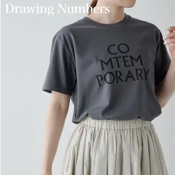 Drawing Numbers 컨템포러리 티셔츠 차콜 그레이 38