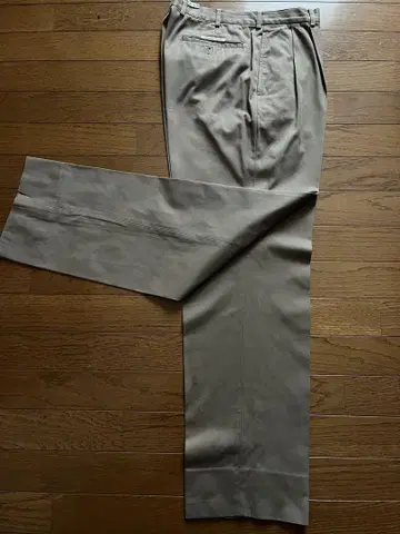 Papas 파파스 2턱 코튼 치노 팬츠 브라운 카키