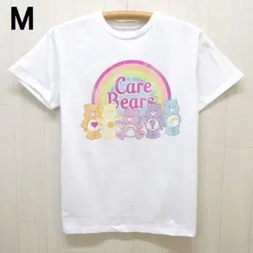 Care Bears 케어 베어 레인보우 그래픽 반팔 티셔츠 M 화이트