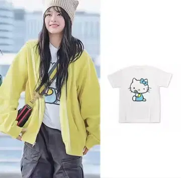 NewJeans 하니 착용 키티 티셔츠