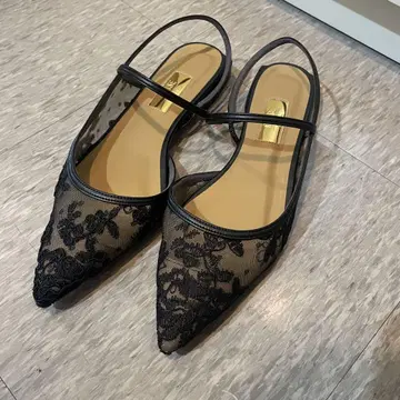 GRISE 시어 스트랩 슬링백 24.5cm