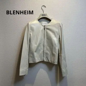 BLENHEIM 아이보리 가죽 자켓