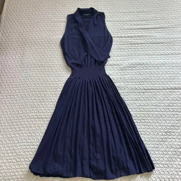 SOFIE D'HOORE 다크 퍼플 슬리브리스 니트 원피스