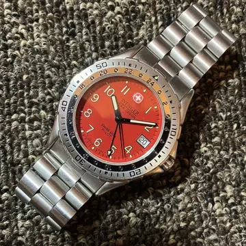 WENGER 웬저 GMT 레드 다이얼 쿼츠 중고품