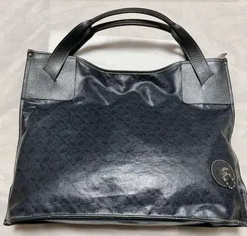 가죽 토트백 네이비 펠레보르사 PELLE BORSA