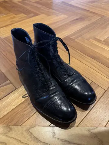 80s stacy adams shoes 화이트 택 레이스업 부츠