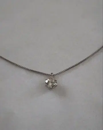 플라티나 0.3캐럿 싱글 볼 다이아 목걸이