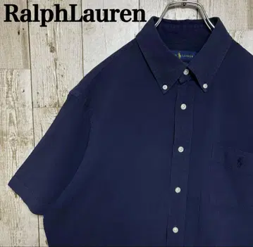 Ralph Lauren 랄프 로렌 네이비 시어서커 반팔 셔츠