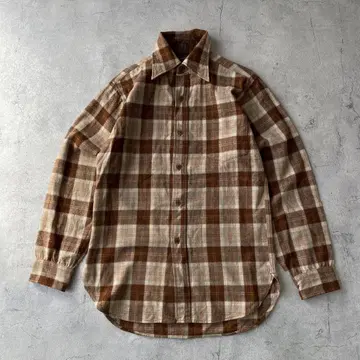 70's PENDLETON 셔츠 긴팔 옴브레 체크 USA제
