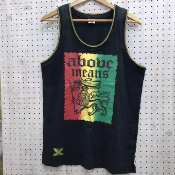 LOCK HEAVEN 구제 의류 라스타 컬러 간자 자수 레게 탱크탑