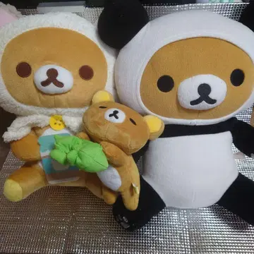 리락쿠마 에다마메 팬더 고양이 고양이의 온천