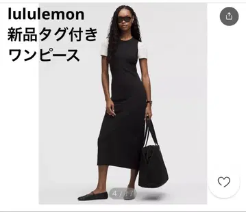 택 포함 새상품 룰루레몬 슬리브리스 원피스 블랙 사이즈 4