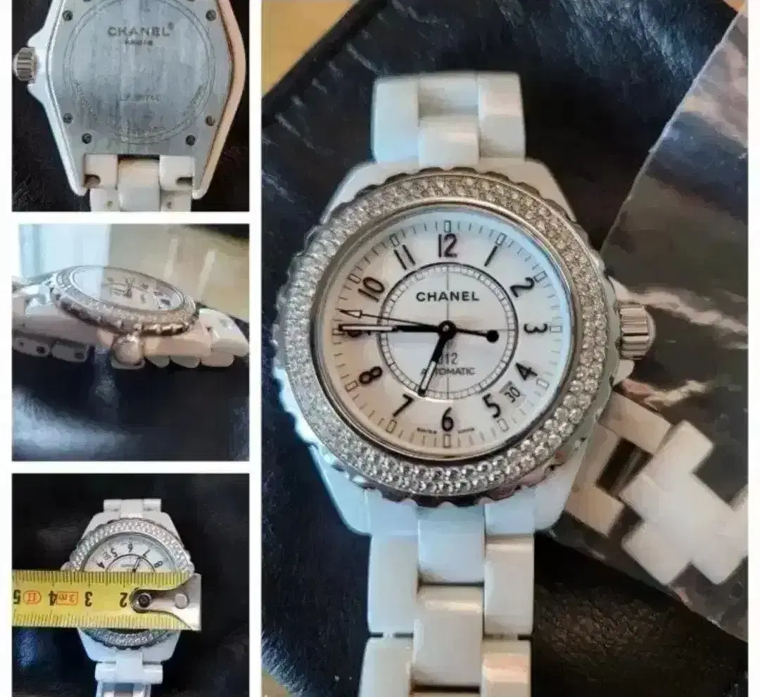 Chanel [Authentic] J12 Double Row Original Diamond/38mm