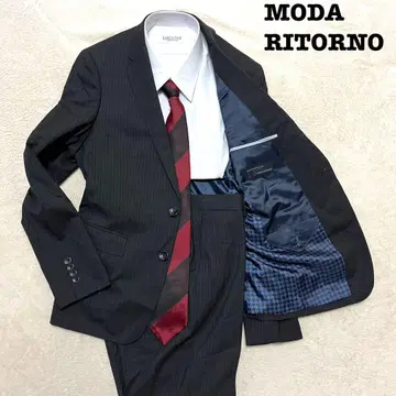 MODA RITORNO 블랙 스트라이프 YA4 노턱 수트 상하의