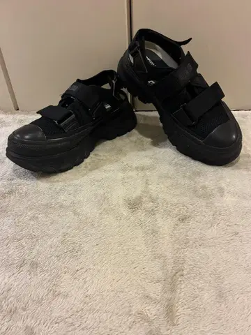 CONVERSE 트렉 웨이브 블랙 검정 25 통굽 오니츠카타이거