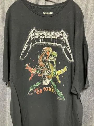 구제 의류 METALLICA ON TOUR 티셔츠 2XL