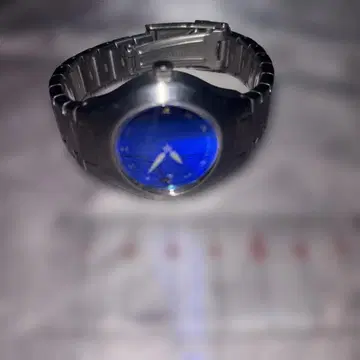 FOSSIL 파란색 다이얼 희귀한 한자 숫자 손목시계