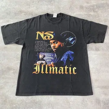 미사용 새상품 NAS illmatic 티셔츠 나즈 랩 T 티셔츠