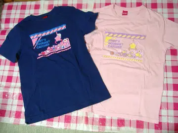별의 커비 프리 사이즈? 티셔츠 USED 네이비와 핑크