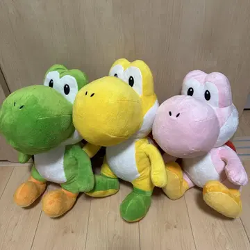 슈퍼 마리오 요시 특대형 봉제 인형 앉은 요시 3색 세트