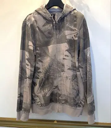 Billabong 그레이 프린트 디자인 후드티