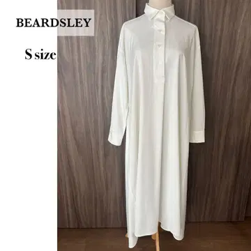 새상품급 BEARDSLEY 셔츠 원피스 롱 기장 긴팔 화이트