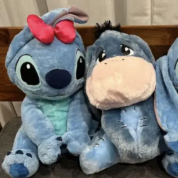 스티치 이요르 봉제 인형 2개 세트
