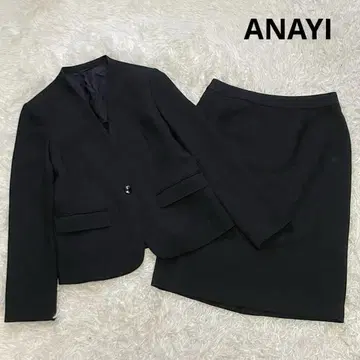 현행 택 ANAYI 트리아세 노카라 스커트 정장 셋업 블랙