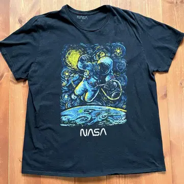USA NASA 빈티지 티셔츠 블랙 XL