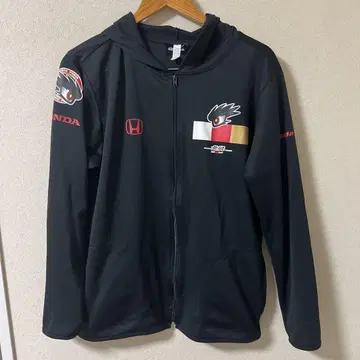 MUGEN 혼다 풀 집업 후드티 블랙