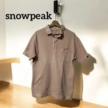 Snow Peak (스노우 피크) 피케 셔츠 핑크 L 사이즈 상의