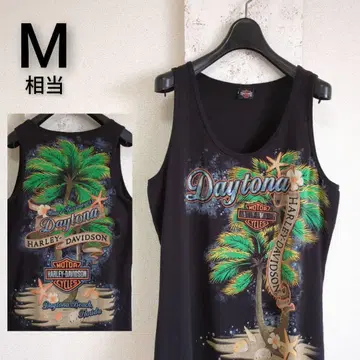 구제 의류 HARLEY DAVIDSON 탱크탑 티셔츠 블랙 M 상당