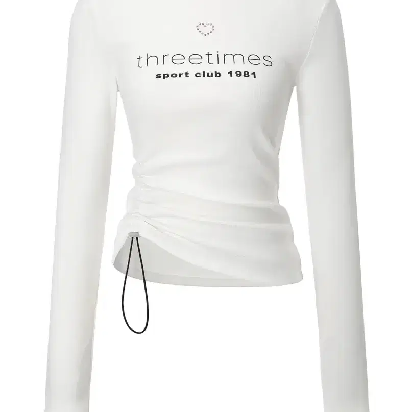 THREETIMES | 쓰리타임즈 Threetimes Bijou Logo T-Shirt Black
