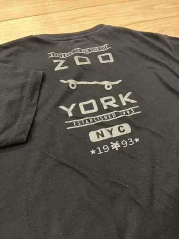 ZOO YORK 주요크 티셔츠 사이즈 L 블랙 스케이터
