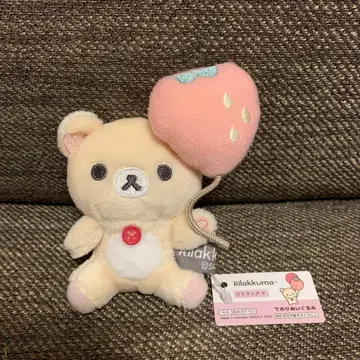 BASIC RILAKKUMA 손으로 잡는 봉제 인형 코리락쿠마 딸기 풍선