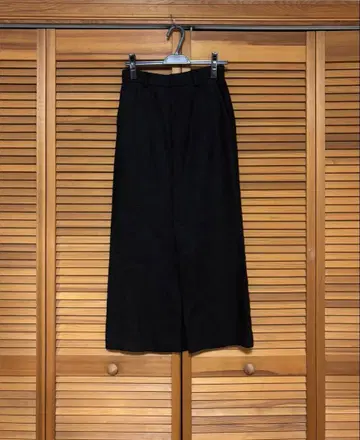 plage 플라주 마스퀼린 타이트 스커트 블랙 린넨 34