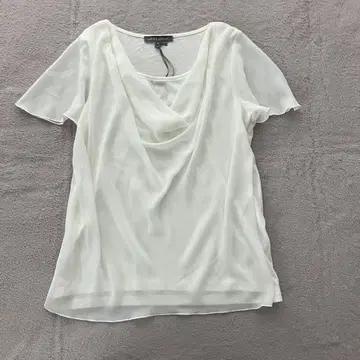 새상품 로라 애슐리 반팔 블라우스 쉬폰 예쁜 드레이프 레이어드