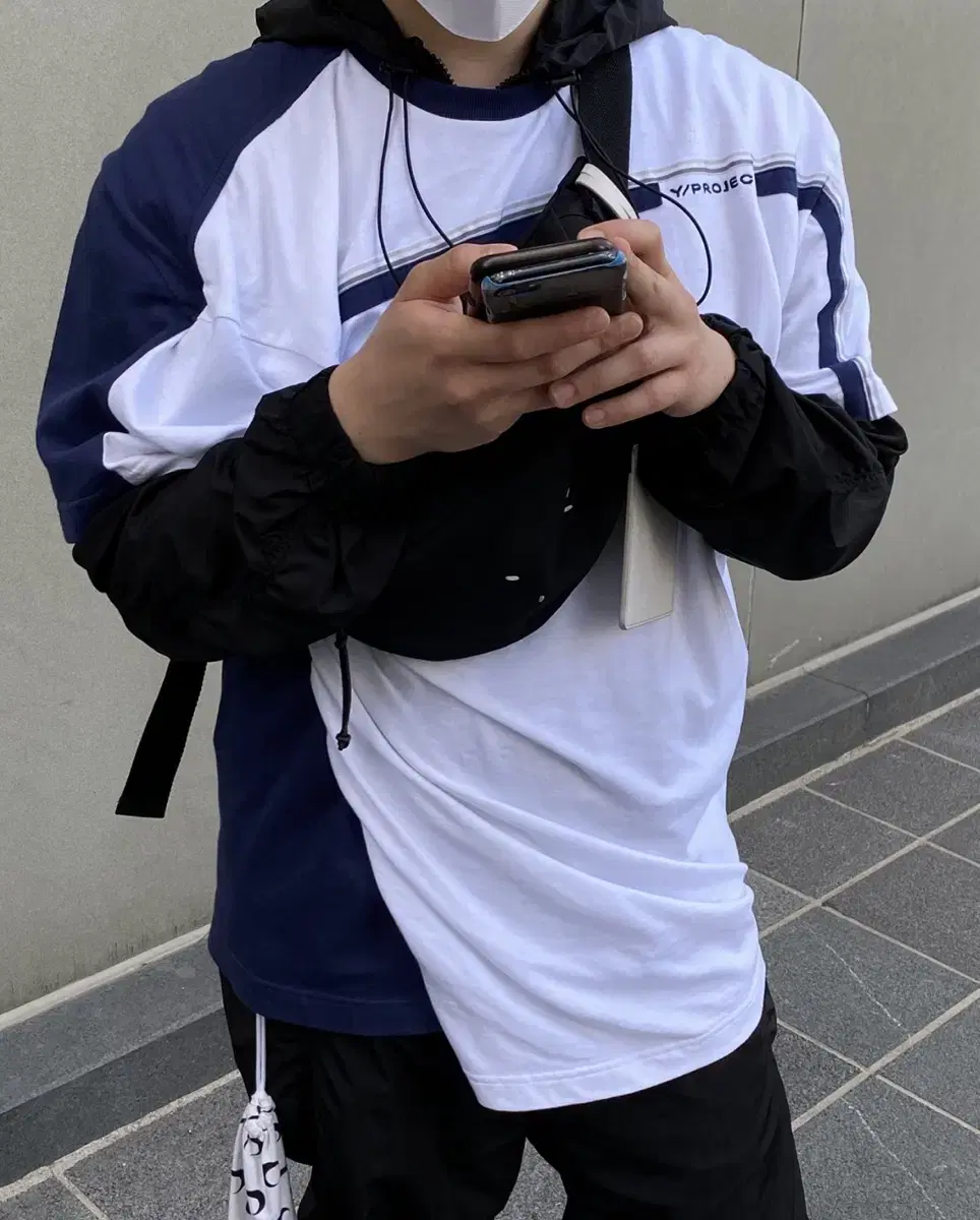 와이프로젝트 비대칭 레이어드 티셔츠