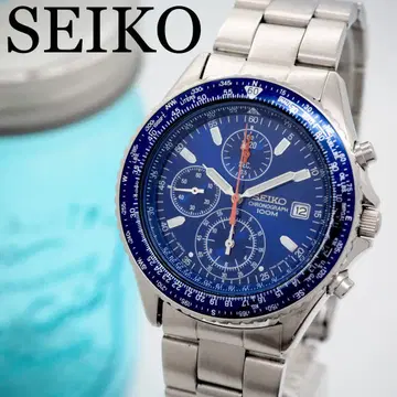 700 SEIKO 시계 남성용 크로노그래프 스몰 세컨드 데이트 파랑