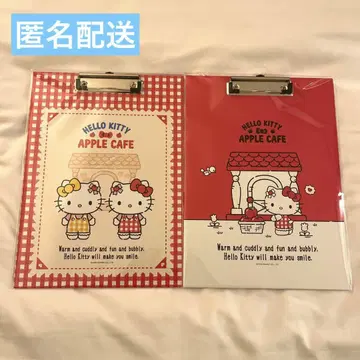한국 헬로키티 애플 카페 클립 보드 바인더 세트