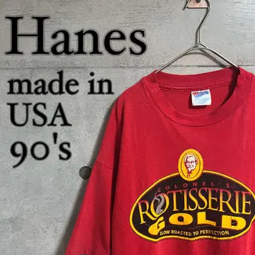 [극히 레어] USA제 Hanes 90's 카넬 샌더스 티셔츠 KFC