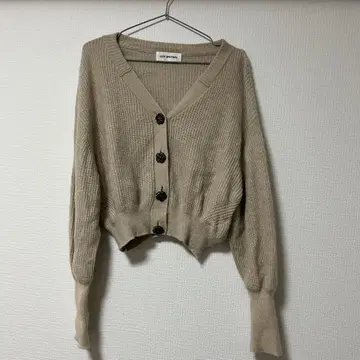 LILY BROWN 니트 가디건 베이지