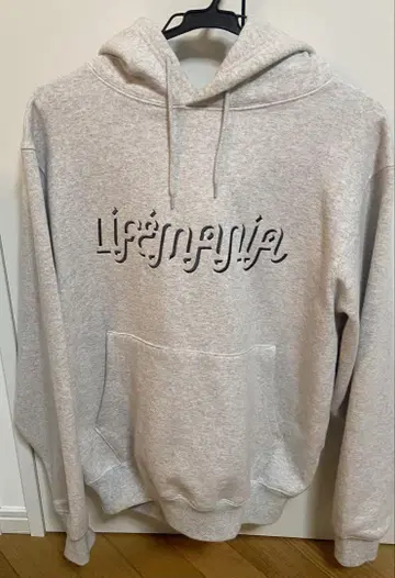 Lifemania 로고 후드 티 그레이