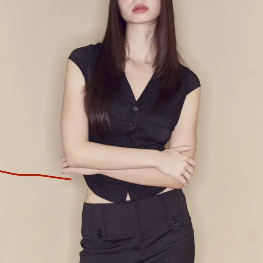 PLEASENOFOLLOW ■ Julie Unbal Patch Top Please No Follow Julie Unbal Patch Top (Khaki) #플노팔