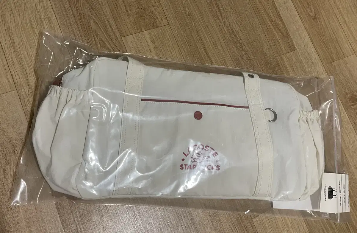 스타벅스 라코스테 멀티플백 아이보리 새상품