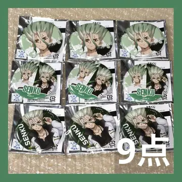쁘띠 복권 Dr.STONE B상 캔뱃지 이시가미 치쿠 9점 도쿠스토